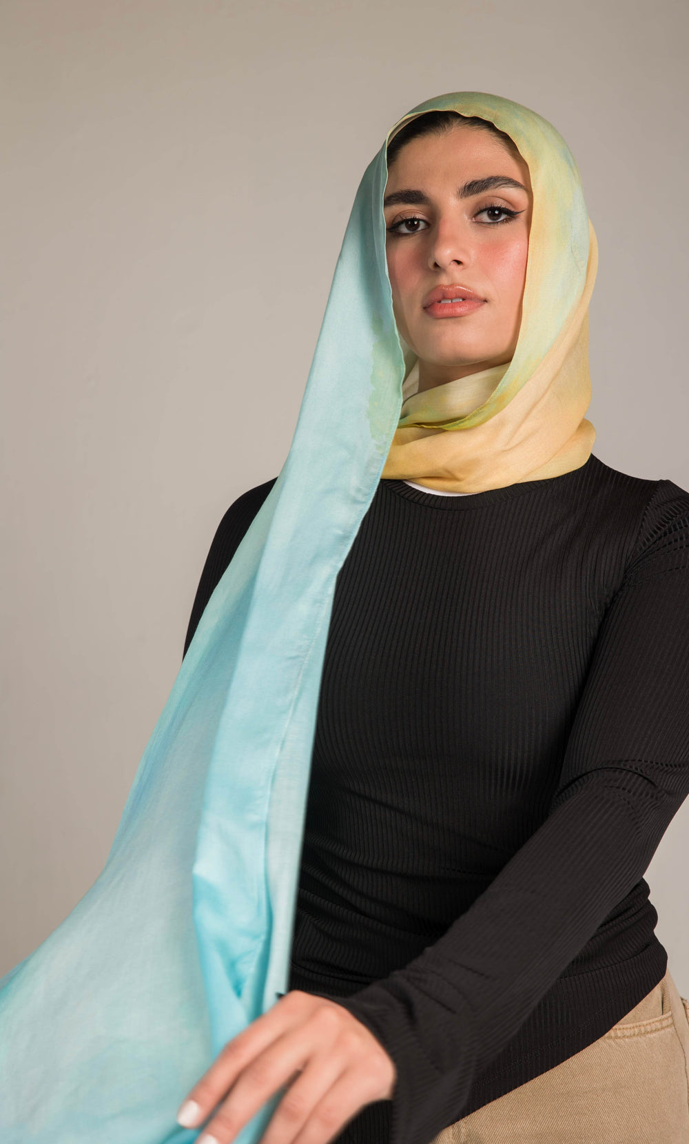 Worood Aqua Sands Modal Scarf – cool and relaxed