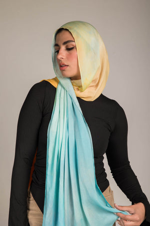 Worood Aqua Sands Modal Scarf – cool and relaxed