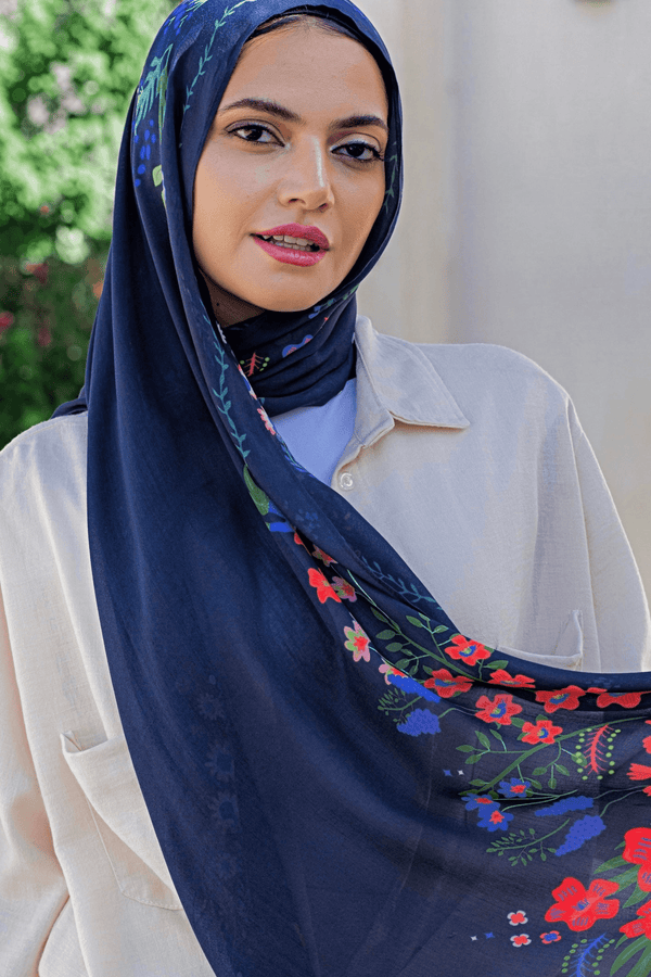 Worood Fairy Garden Modal Scarf – whimsical and elegant.