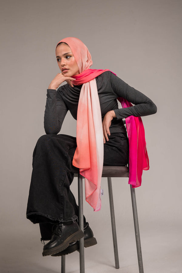 Worood Fuchsia Fusion Modal Scarf – bright and bold