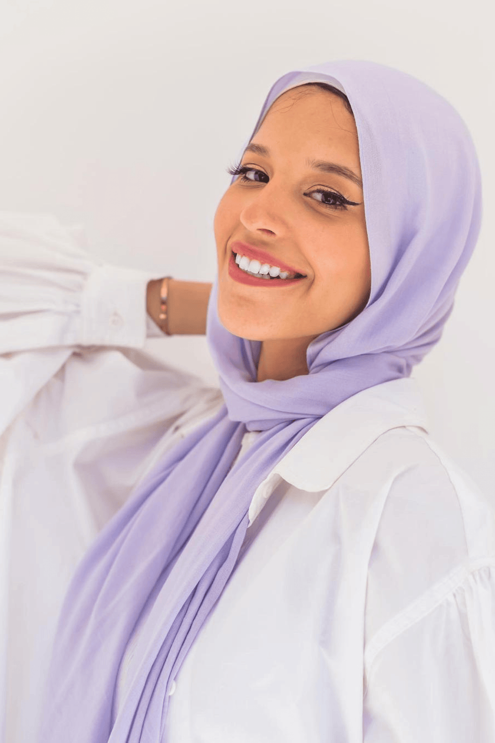 Worood Lilac Cotton Modal Scarf – sweet and graceful.