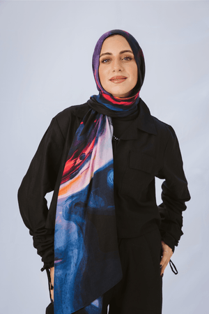 Worood Marble Muse Modal Scarf – modern and artistic