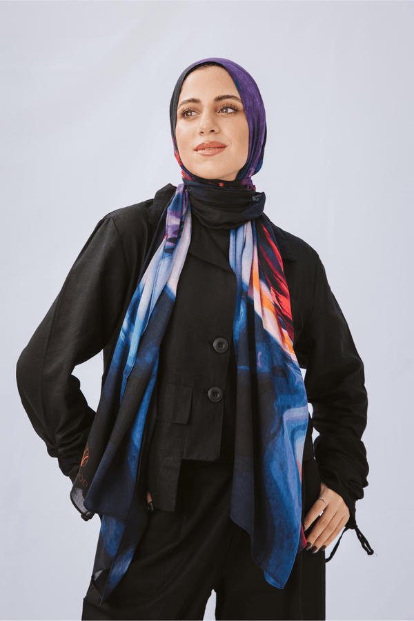 Worood Marble Muse Modal Scarf – modern and artistic