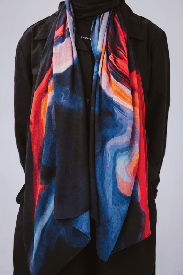 Worood Marble Muse Modal Scarf – modern and artistic
