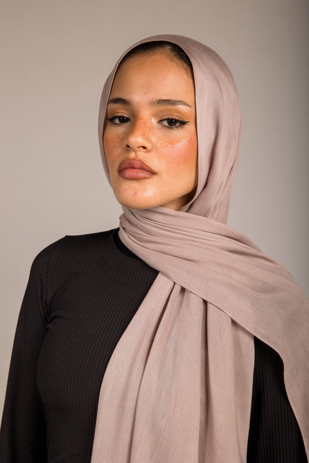 Worood Moon Rock Cotton Modal Scarf – neutral and timeless