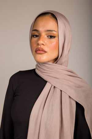 Worood Moon Rock Cotton Modal Scarf – neutral and timeless