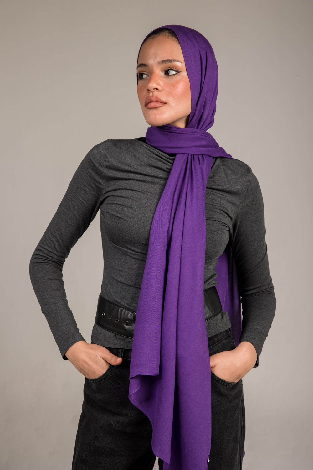 Worood Mulberry Cotton Modal Scarf – rich and stylish