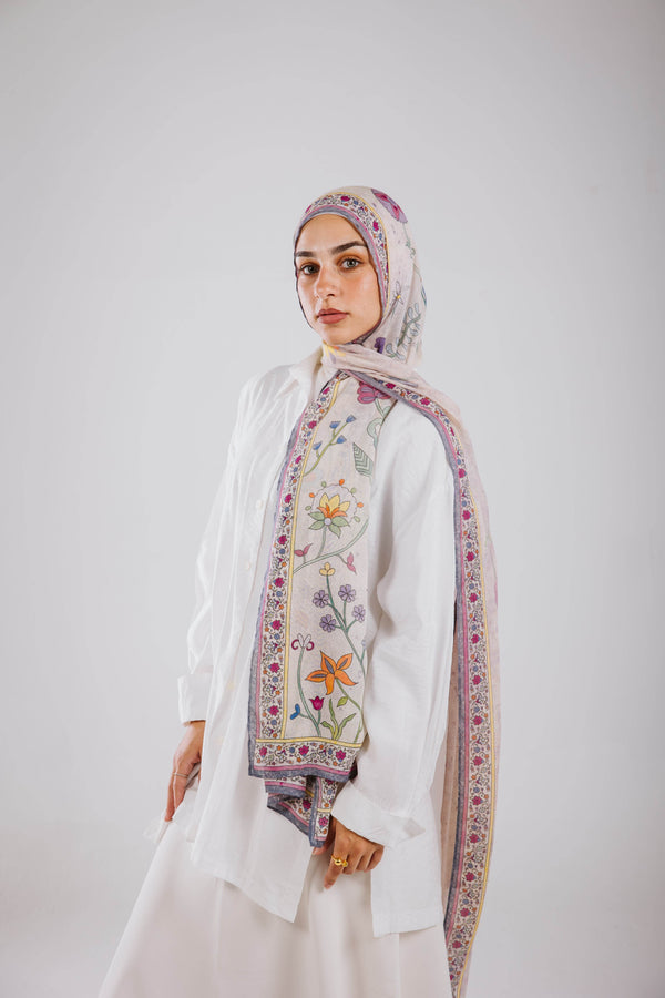 Worood Rosalie Blush Modal Scarf – feminine and stylish