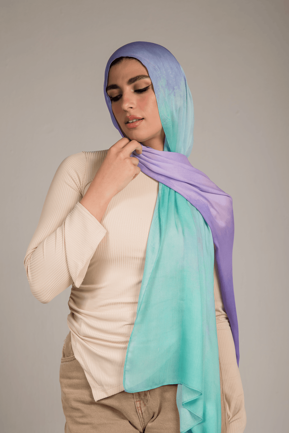 Worood Mermaid Splash Modal Scarf – fun and playful.