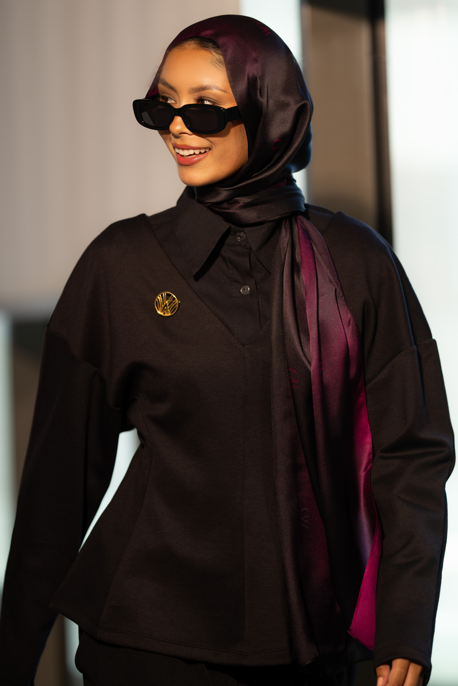 different ways to style silk scarf luxury shoulder drape modern styling worood