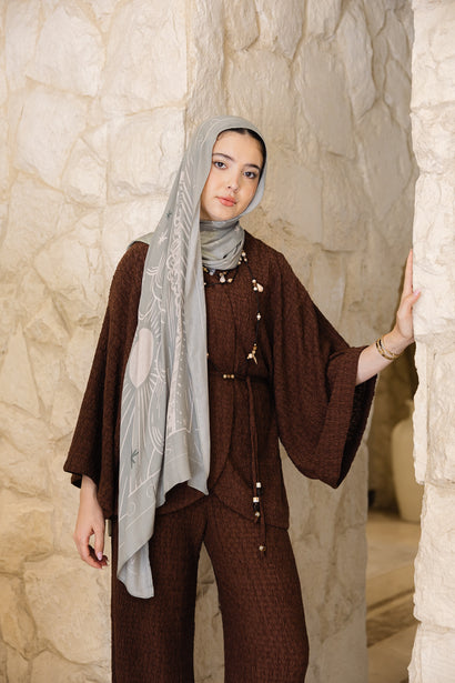 Sunny Days In Sage Printed Premium Modal Scarf