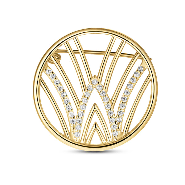 Worood Insignia Brooch with Stones