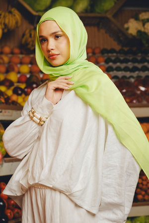 WOROOD Apple Green Bamboo SetScarf– Elegant & Fresh