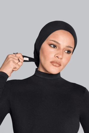 Black premium bamboo inner cap with breathable lightweight comfort by WOROOD