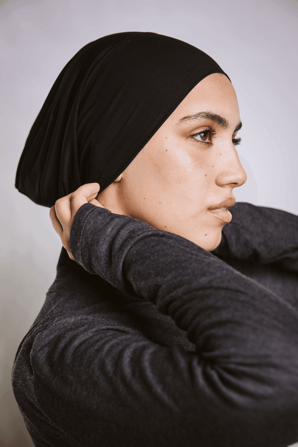 Worood Black Bamboo Scarf Set – Elegant & Essential