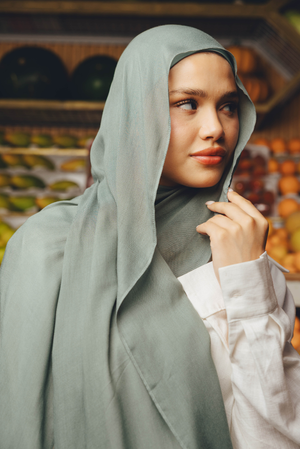 Cool Mint Bamboo Set Scarf & Bandana - Light, Elegant