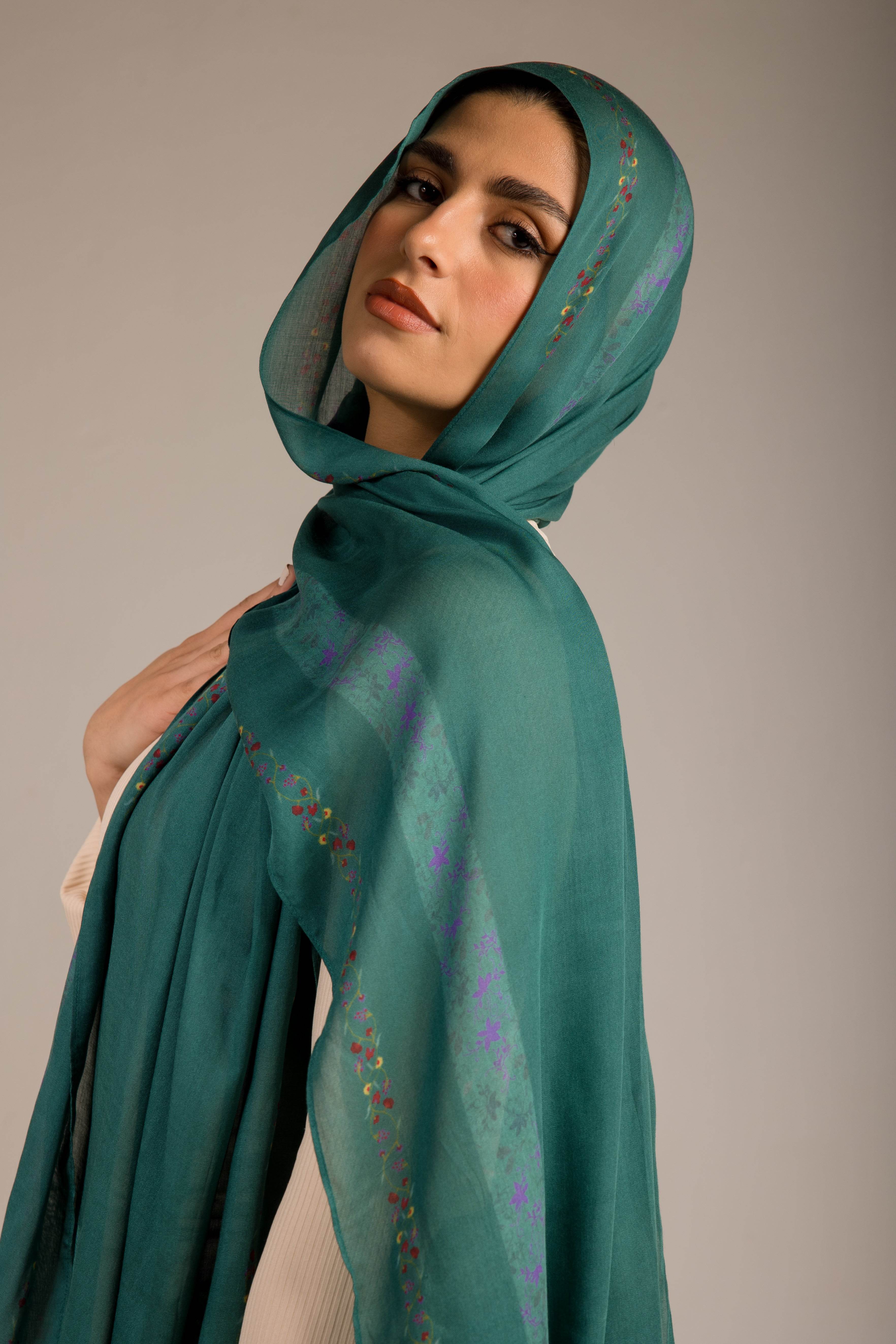 Emerald Queen Printed Premium Modal Scarf | Lightweight Breathable ...