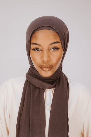 Worood Espresso Bamboo Scarf Set – Rich & Chic