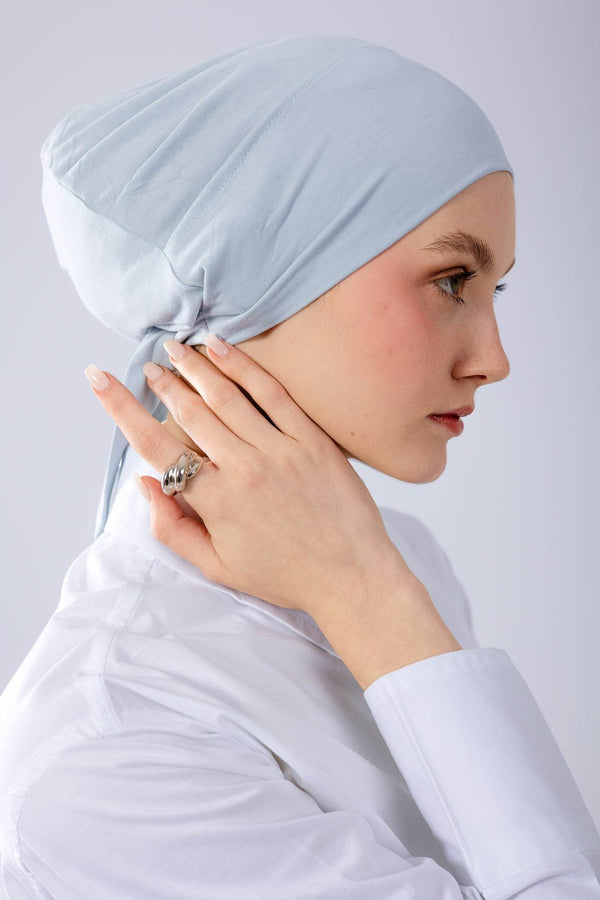 Worood Frost Cloud Bamboo Scarf Set – Soft & Elegant – سكارف بامبو أنيق باللون الرمادي الفاتح – ورود