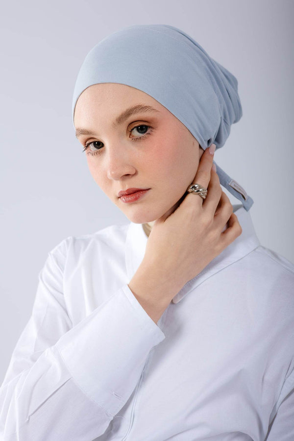 Worood Frost Cloud Bamboo Scarf Set – Soft & Elegant – سكارف بامبو أنيق باللون الرمادي الفاتح – ورود