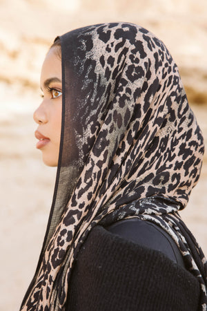 Worood Leopardess Modal Scarf – wild and bold