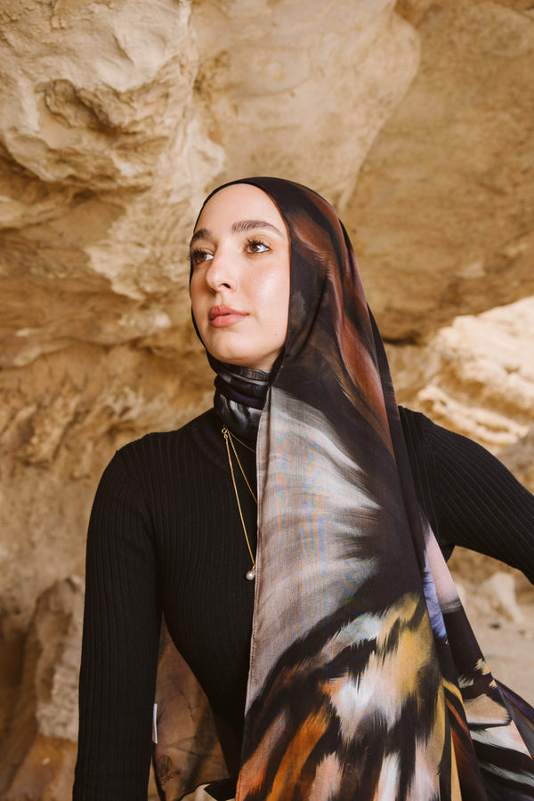 Worood Mariposa Modal Scarf – playful and elegant