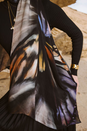 Worood Mariposa Modal Scarf – playful and elegant