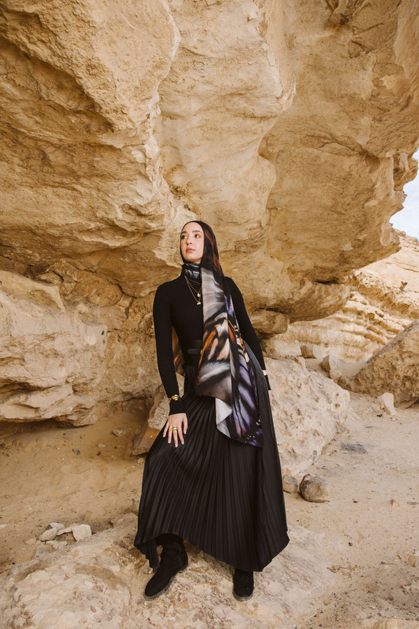 Worood Mariposa Modal Scarf – playful and elegant