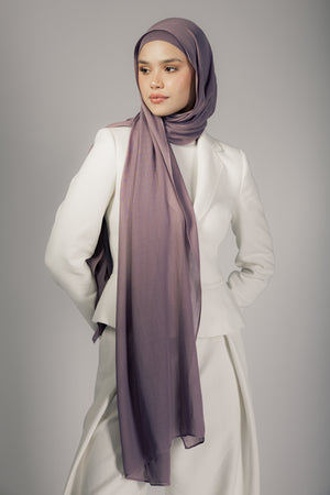 Mauve Mist premium bamboo scarf set with matching bamboo inner cap and breathable lightweight drape by WOROOD
