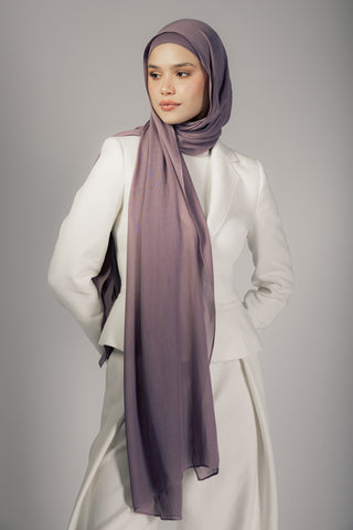 Mauve Mist premium bamboo scarf set with matching bamboo inner cap and breathable lightweight drape by WOROOD
