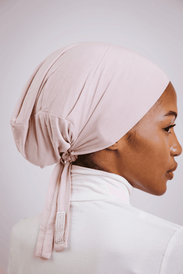 Worood Powder Rose Bamboo Scarf Set – Elegant & Fresh