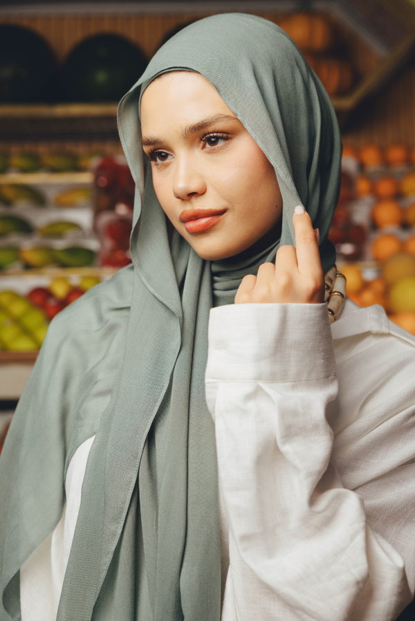 Cool Mint Bamboo Set Scarf & Bandana - Light, Elegant