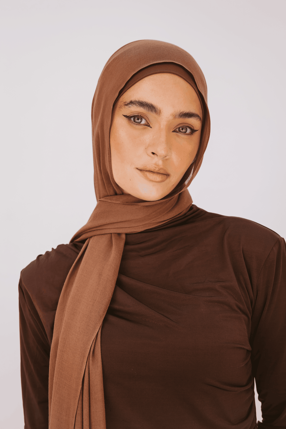 Worood Walnut Bamboo Scarf Set – Warm & Elegant