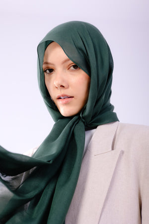 Worood Scarf Forest Green Bamboo 