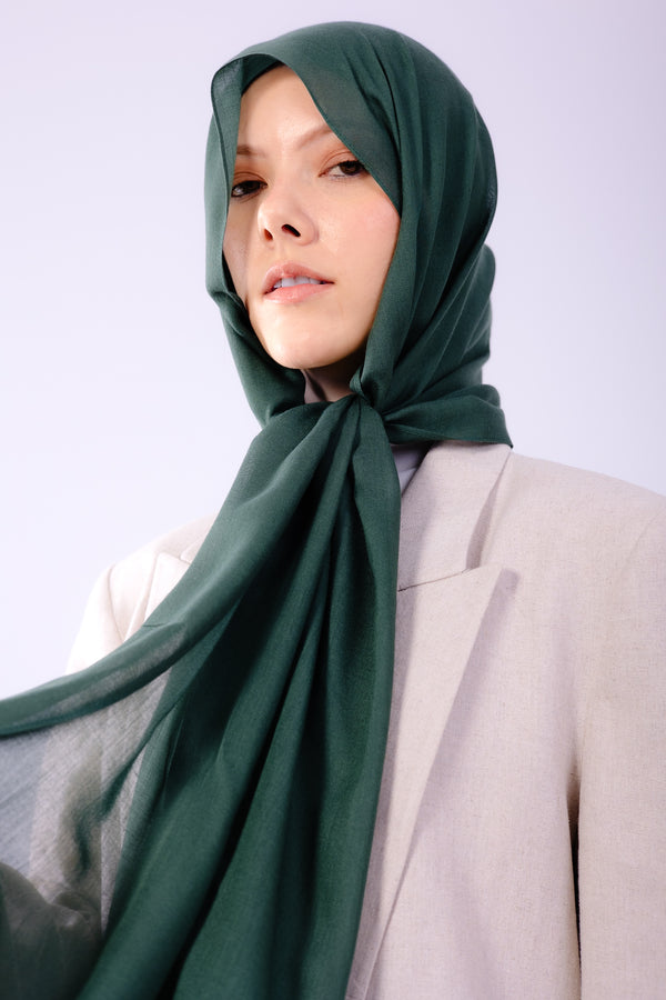 Worood Scarf Forest Green Bamboo 