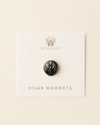 WOROOD premium magnetic pin in black for secure scarf styling