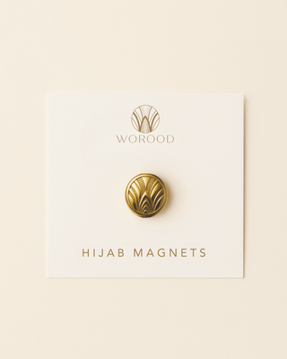 WOROOD premium magnetic pin in gold for secure scarf styling