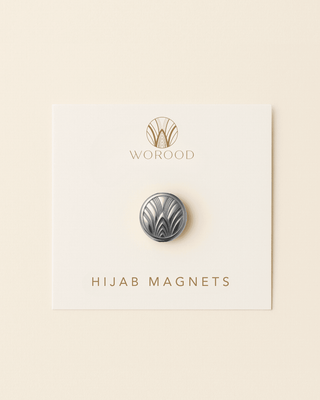 WOROOD premium magnetic pin in silver for secure scarf styling