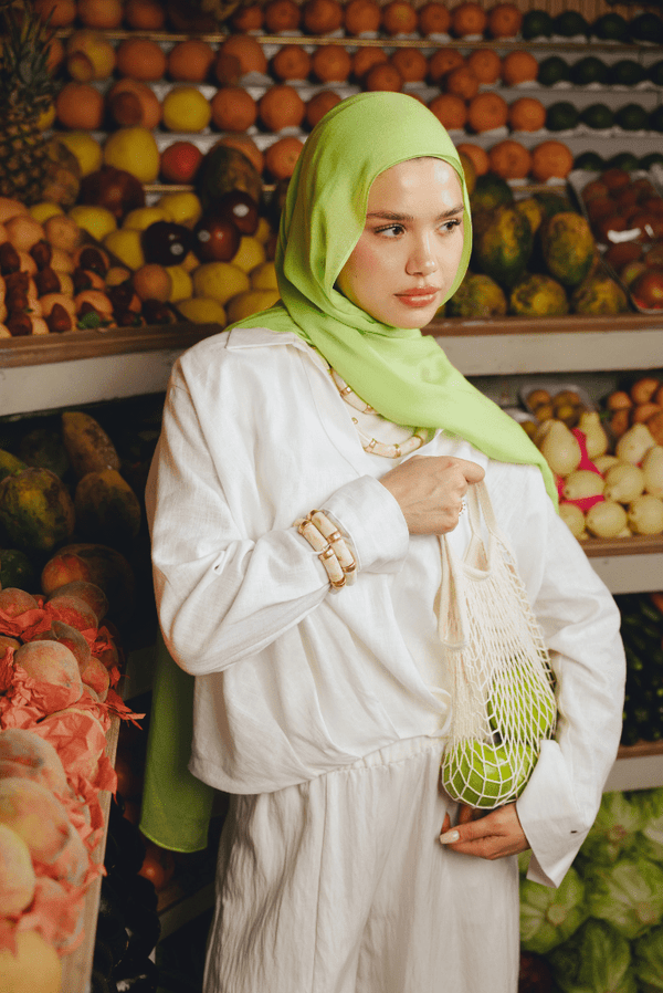 Apple Green Premium Bamboo Scarf SetBamboo set