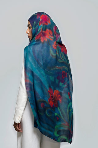 Azalea Printed Premium Modal Scarf by WOROOD