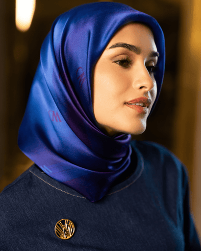 Beau bleu Square Silk ScarfPrinted Silk