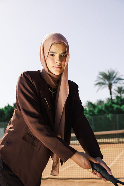 Cinnamon Premium Bamboo Scarf Setplain