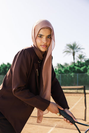 Cinnamon Premium Bamboo Scarf Setplain