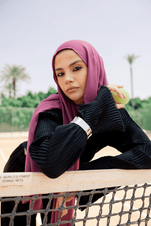 Crimson Berry Premium Bamboo Scarf Setplain