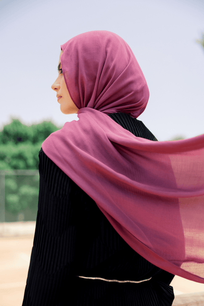 Crimson Berry Premium Bamboo Scarf Setplain