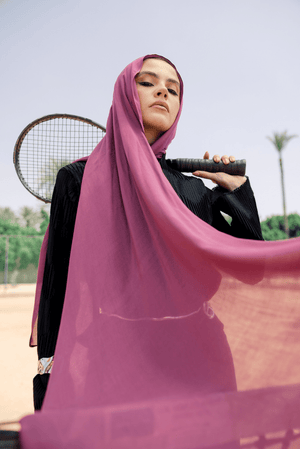 Crimson Berry Premium Bamboo Scarf Setplain