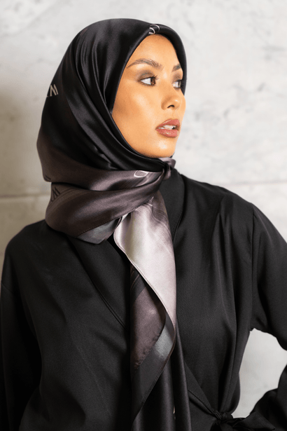 Divine Noire Square Silk ScarfPrinted Silk