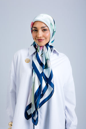 Elysian Square Silk ScarfPrinted Silk