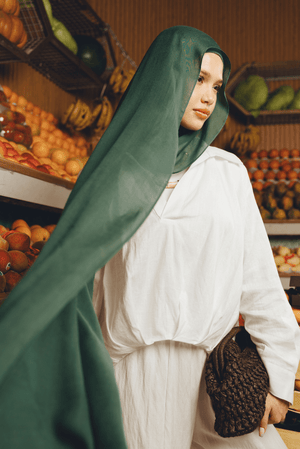 Forest Green Premium Bamboo Scarf SetBamboo set