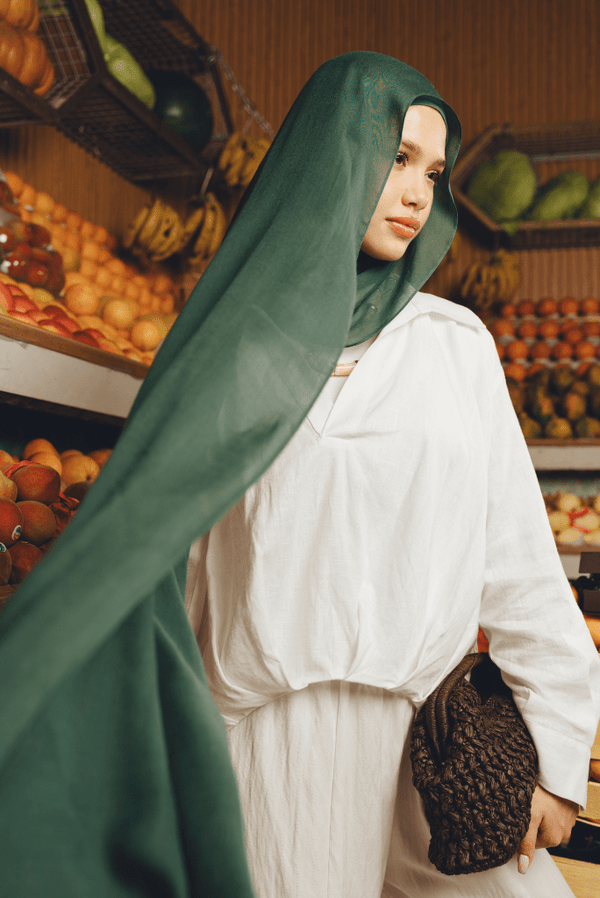 Forest Green Premium Bamboo Scarf SetBamboo set